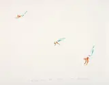 Norbert Bisky, Hilfe aus der Luft (Help from above), Watercolour on textured cardboard