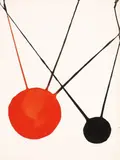 Untitled (Circles and Lines) by Alexander Calder, Gouache on cardboard with irregularly edges, sold Dec 2008