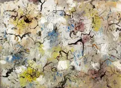 Untitled by Rolf Cavael, Oil, opaque white and ink on cardboard, sold Dec 2008