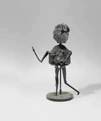 Marionnette by Cesar, Bronze with black-green patina on a plinth, total height ca, sold Dec 2008