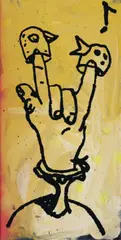 Untitled by Walter Dahn, Acrylic on canvas, sold Dec 2008