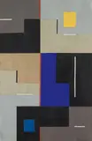 Adolf Fleischmann, Diogenes, Paper collage, partly worked over with gouache
