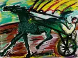 Antonius Hoeckelmann, Untitled (Trotter), Acrylic on canvas