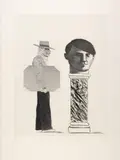 David Hockney, The Student: Homage to Picasso, Etching and aquatint on wove paper