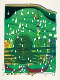 Green Power by Friedensreich Hundertwasser, Colour silkscreen on cardboard, sold Dec 2008