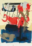 Imi Knoebel, Untitled (Kite Drawing), Acrylic behind glass resp. glossy paint, collaged with foil and adhesive tape