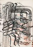 Markus Oehlen, Untitled, Watercolour, opaque white and ink on thin, textured paper