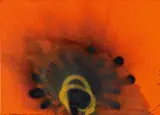 Black Nun of the Orange Galaxy by Otto Piene, Oil, traces of fire and soot on canvas, sold Dec 2008
