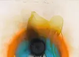 Otto Piene, Eye Tears Rain, Acrylic, traces of fire and soot on sturdy cardboard embossed "SCHOELLERSHAMMER"