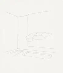 Daniel Roth, Untitled (Das linke Bein des Offiziers) / (The Left Leg of the Officer), 2 works: pencil and cardboard