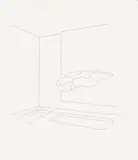 Daniel Roth, Untitled (Das linke Bein des Offiziers) / (The Left Leg of the Officer), 2 works: pencil and cardboard