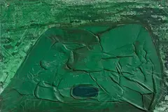 Postcard by Dieter Roth, Plastic mass and acrylic over silkscreen and photograph on sturdy cardboard in plastic cover, sold Dec 2008