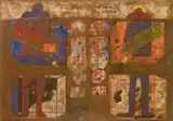 Dieter Roth, Graphic with Cocao, Colour silkscreen with cocao on cardboard in thick plastic foil