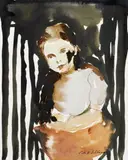 Cornelia Schleime, Untitled, Watercolour and ink on cardboard