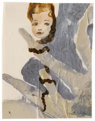 Cornelia Schleime, Untitled, Gouache, watercolour and ink, among other things, on cardboard