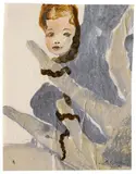 Cornelia Schleime, Untitled, Gouache, watercolour and ink, among other things, on cardboard