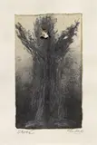 Günther Uecker, Schrei / Scream, Graphite on heavy wove paper