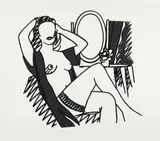 Tom Wesselmann, Nude and Mirror, Colour silkscreen on cardboard