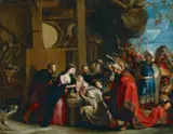 Antwerp School, first half 17th century, ADORATION OF THE MAGI, Oil on copper