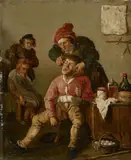 copy after Pieter de Bloot, AT THE DENTIST, Oil on panel