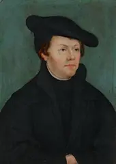 copy after Lucas Cranach the Elder, MARTIN LUTHER and KATHARINA VON BORA, Oil on panel. 21,2 x 15,2 /