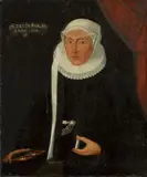 German School, first half 17th century, PORTRAIT OF ELISABETHA MAYRIN, Oil on canvas (relined)
