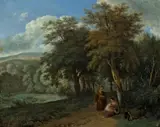 German School 17th century, REST ON THE FLIGHT INTO EGYPT, Oil on copper