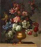 Netherlandish School early 18th century, FLOWER STILL LIFE, Oil on canvas (relined)