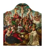 attributed to Bernard van Orley, Mount Calvary, Oil on panel