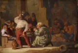 CARD PLAYERS by circle of Adriaen van Ostade, Oil on panel, sold Nov 2008