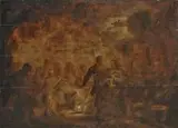Adriaen van de Venne, THE ADORATION OF THE SHEPHERDS, Oil on panel