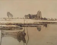 Max Clarenbach, LANDSCAPE IN THE LOWER RHINELAND, Watercolour