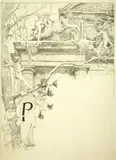 Luc-Olivier Merson, DESIGN FOR A BOOK ILLUSTRATION WITH THE LETTER P, Pen and black ink