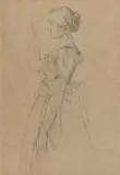 Carl Spitzweg, HALF FIGURE OF A GIRL IN PROFILE