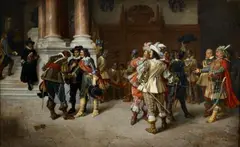 Carl George Boppo, THE ANNOUNCEMENT OF WALLENSTEIN´S DEATH, Oil on canvas