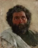 Nikolai Ge, STUDY FOR SAINT PAUL, Oil on canvas, mounted on wood