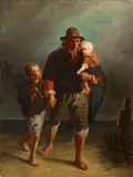 Jozef Israëls, PASSING MOTHER´S TOMB