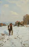 Hugo Mühlig, HUNTSMEN IN THE SNOW