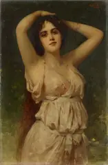 Nathaniel Sichel, YOUNG WOMAN IN AN ORIENTAL COSTUME, Oil on canvas