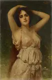 Nathaniel Sichel, YOUNG WOMAN IN AN ORIENTAL COSTUME, Oil on canvas