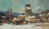 Karl Stuhlmüller, CATTLE MARKET IN THE WINTER