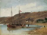 Johann Friedrich Engel, SEGELSCHIFF BEI BACHARACH AM RHEIN., Signiert und datiert unten rechts: J. F. Engel Bacharach a/Rh 1895. Öl auf Leinwand