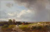 Philipp Röth, REITER MIT ZWEI PFERDEN IN LANDSCHAFT., Signiert und datiert unten links: Ph. Röth 76 München. Öl auf Leinwand