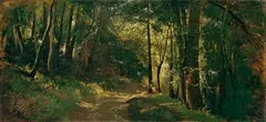 Joseph Wenglein, WALDLANDSCHAFT., Signiert und datiert unten links: Jos. Wenglein 1872 Endorf. Öl auf Leinwand