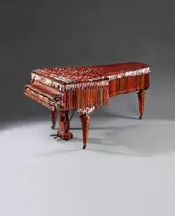 Arman, OHNE TITEL (KONZERTFLÜGEL), 1989, Konzertflügel mit Assemblage von Farbtuben.