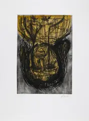 Tränenkopf by Georg Baselitz, Original-Radierung, sold May 2008