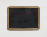 Joseph Beuys, Kunst = Kapital, 1980, Silkscreen in red on slate in wooden frame