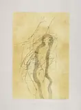 Joseph Beuys, Blitz und Bienenkönigin, 1980, Farbigie Aquatintaradierung und Lithographie auf dünnem Papier, aufgewalzt auf graues Rives-Velin