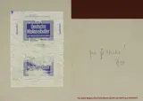 Joseph Beuys, Für Fettecke!, 1984, Bedruckter Aktendeckel aus Karton mit rotbrauner Serigraphie