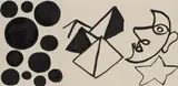 Alexander Calder, Hanns Swarzenski zum siebzigsten Geburtstag, 1973, 7 Tuschezeichnungen auf Velin.
